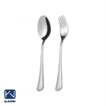 سرویس قاشق و چنگال 86 پارچه ناب استیل مدل برلین جعبه چوبی