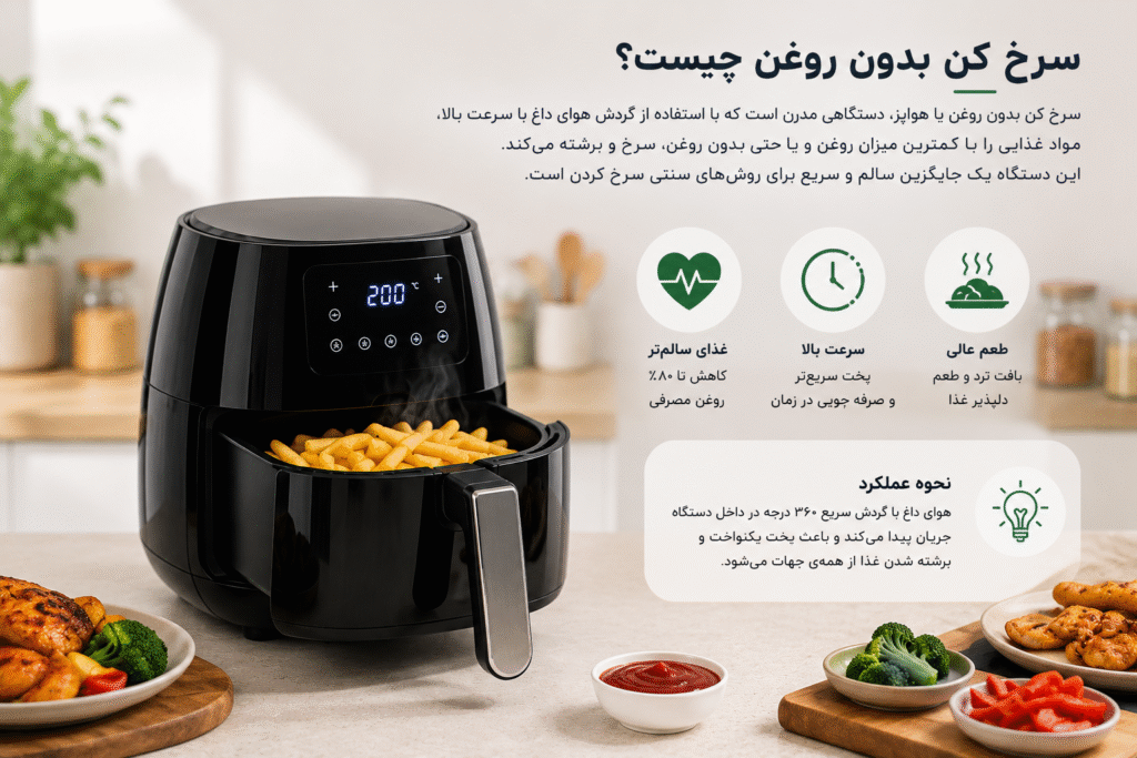 سرخ کن بدون روغن چیست
