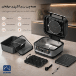 لوازم جانبی سرخ کن بدون روغن و گریل نوتریکوک مدل RG600 ظرفیت ۸.۵ لیتر