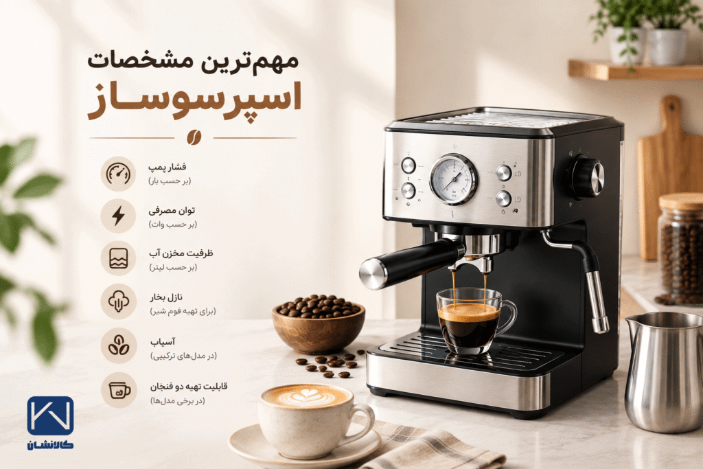 مهم ترین مشخصات اسپرسوساز